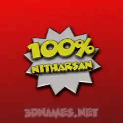 nitharsan in 100 Percent style - 3D name wallpaper