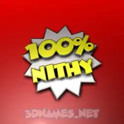 nithy in 100 Percent style - 3D name wallpaper