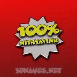 nithyavinu in 100 Percent style - 3D name wallpaper