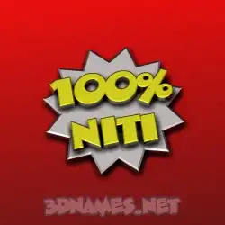 niti in 100 Percent style - 3D name wallpaper