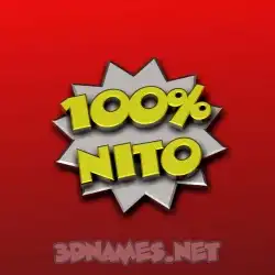 nito in 100 Percent style - 3D name wallpaper