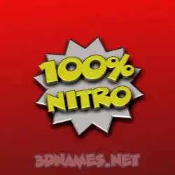 nitro in 100 Percent style - 3D name wallpaper