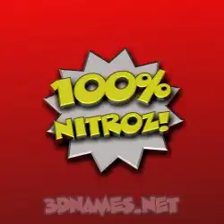 nitroz in 100 Percent style - 3D name wallpaper