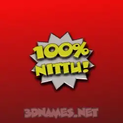 nittu in 100 Percent style - 3D name wallpaper