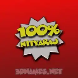 nityaraj in 100 Percent style - 3D name wallpaper