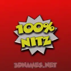 nitz in 100 Percent style - 3D name wallpaper