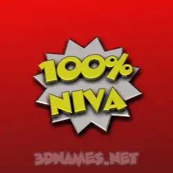 niva in 100 Percent style - 3D name wallpaper