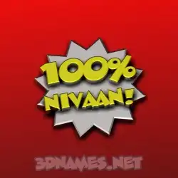 nivaan in 100 Percent style - 3D name wallpaper