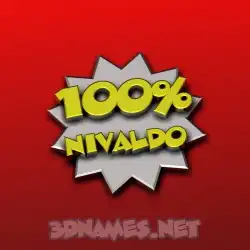 nivaldo in 100 Percent style - 3D name wallpaper