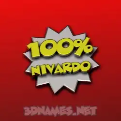 nivardo in 100 Percent style - 3D name wallpaper