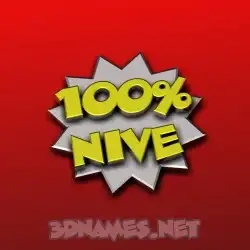 nive in 100 Percent style - 3D name wallpaper