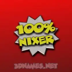 nixer in 100 Percent style - 3D name wallpaper