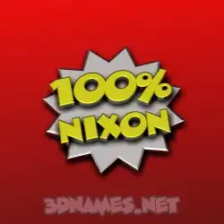 nixon in 100 Percent style - 3D name wallpaper