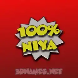 niya in 100 Percent style - 3D name wallpaper