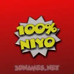niyo in 100 Percent style - 3D name wallpaper