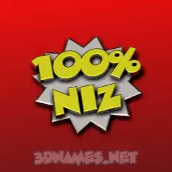niz in 100 Percent style - 3D name wallpaper