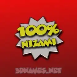 nizami in 100 Percent style - 3D name wallpaper