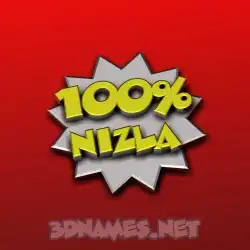 nizla in 100 Percent style - 3D name wallpaper