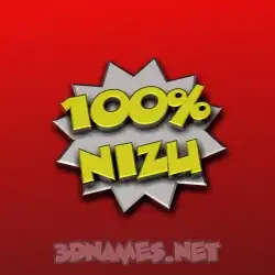 nizu in 100 Percent style - 3D name wallpaper