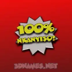 nkanyiso in 100 Percent style - 3D name wallpaper