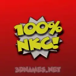 nkc in 100 Percent style - 3D name wallpaper