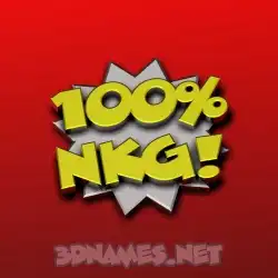 nkg in 100 Percent style - 3D name wallpaper