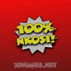 nkosi in 100 Percent style - 3D name wallpaper