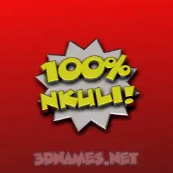 nkuli in 100 Percent style - 3D name wallpaper