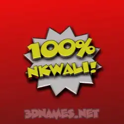 nkwali in 100 Percent style - 3D name wallpaper