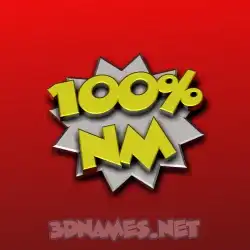 nm in 100 Percent style - 3D name wallpaper
