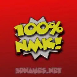 nmk in 100 Percent style - 3D name wallpaper