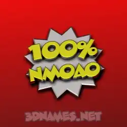 nmoao in 100 Percent style - 3D name wallpaper