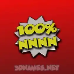 nnnn in 100 Percent style - 3D name wallpaper