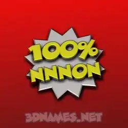 nnnon in 100 Percent style - 3D name wallpaper