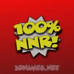 nnr in 100 Percent style - 3D name wallpaper