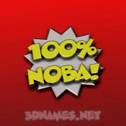 noba in 100 Percent style - 3D name wallpaper