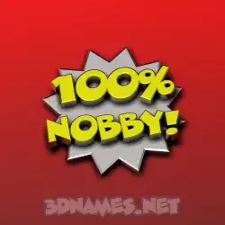 nobby in 100 Percent style - 3D name wallpaper