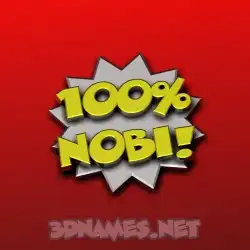 nobi in 100 Percent style - 3D name wallpaper