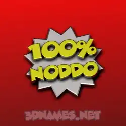 noddo in 100 Percent style - 3D name wallpaper