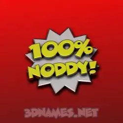 noddy in 100 Percent style - 3D name wallpaper