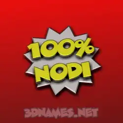 nodi in 100 Percent style - 3D name wallpaper