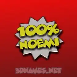 noemi in 100 Percent style - 3D name wallpaper