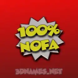 nofa in 100 Percent style - 3D name wallpaper