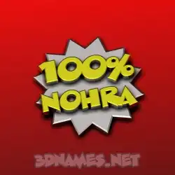 nohra in 100 Percent style - 3D name wallpaper