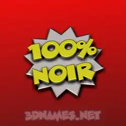noir in 100 Percent style - 3D name wallpaper