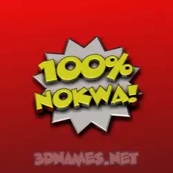 nokwa in 100 Percent style - 3D name wallpaper