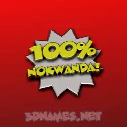nokwanda in 100 Percent style - 3D name wallpaper