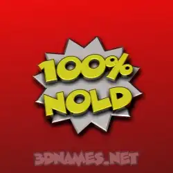 nold in 100 Percent style - 3D name wallpaper