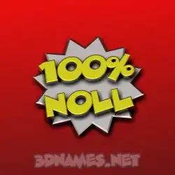noll in 100 Percent style - 3D name wallpaper