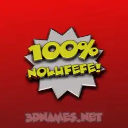 nolufefe in 100 Percent style - 3D name wallpaper